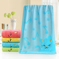 Kids' Cat Jacquard Towel