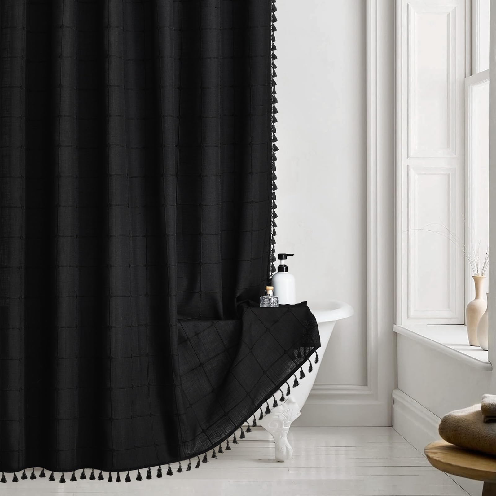 Boho Tassel Shower Curtain