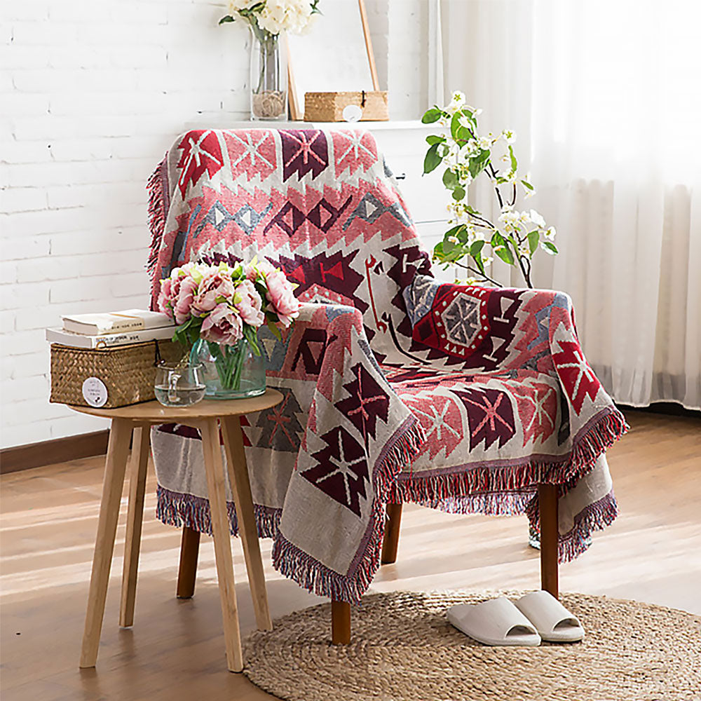 Nordic Knitted Throw Blanket