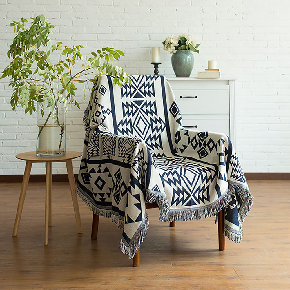 Nordic Knitted Throw Blanket