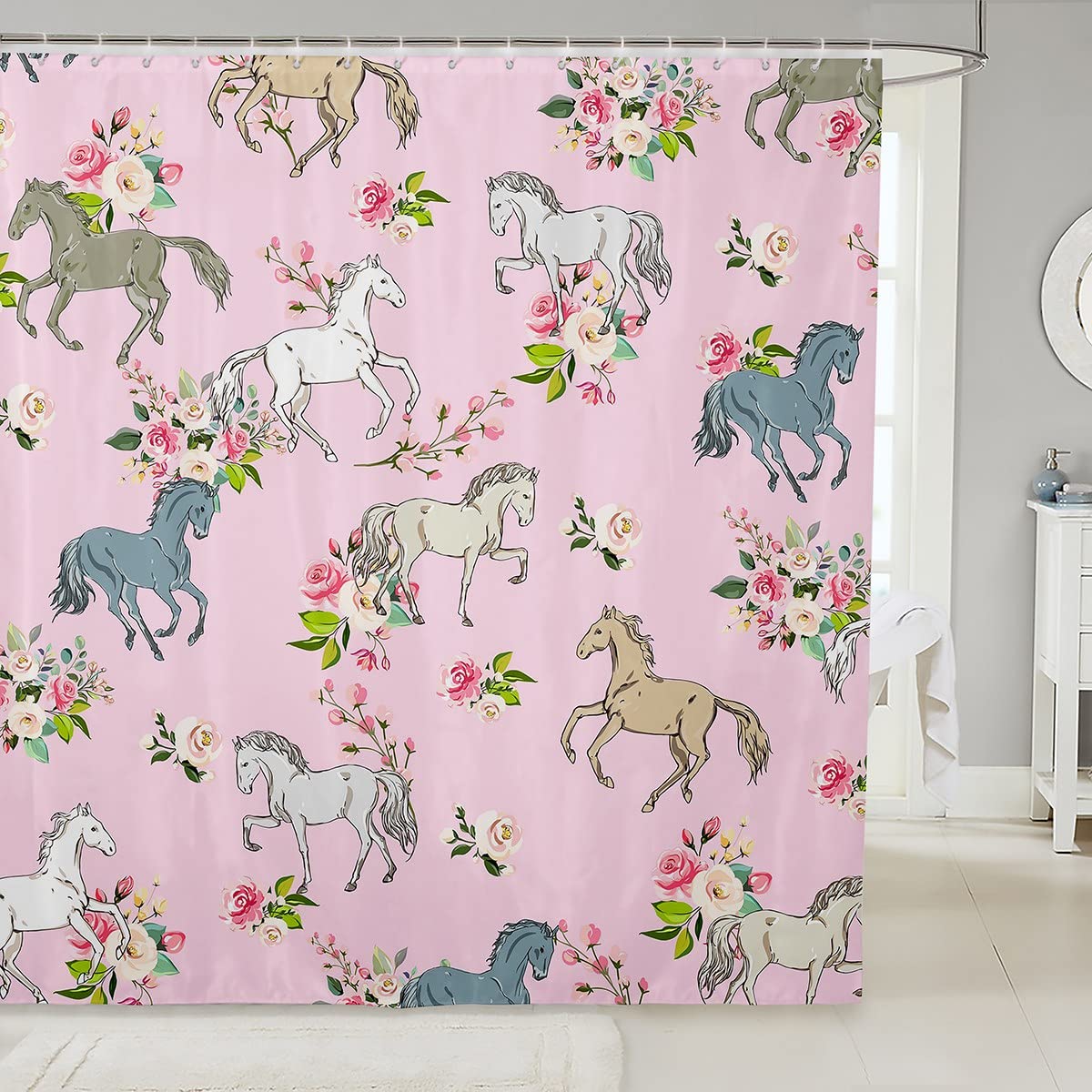 Horse Print Shower Curtain