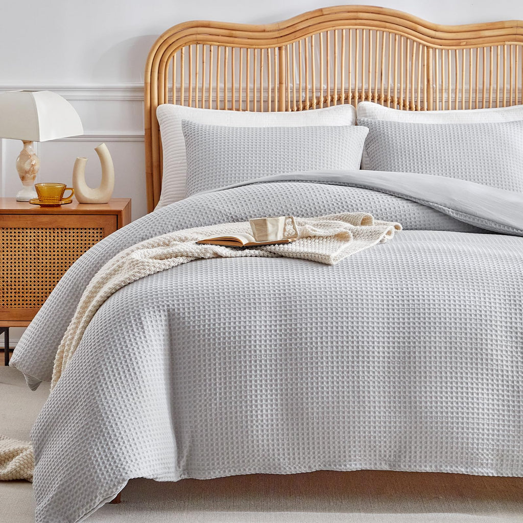 Waffle Weave Duvet Cover Set