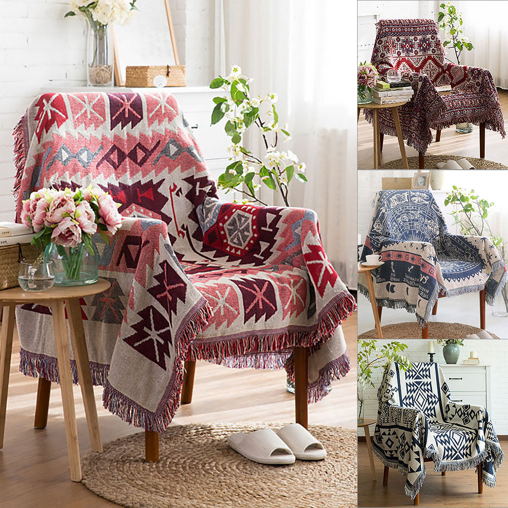 Nordic Knitted Throw Blanket