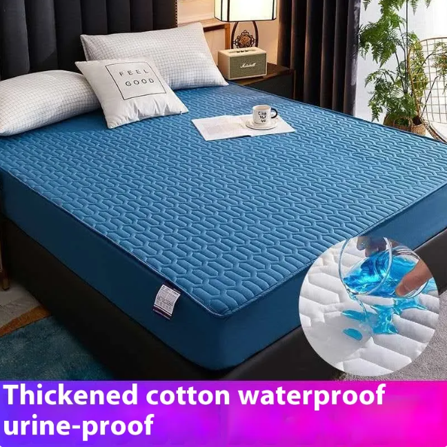 Waterproof Cotton Lined Bed Sheet – Thick, Breathable, and Urine-Isolation Mattress Cover