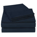 Navy Cotton Twin Sheet Set