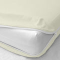 1 PC Zipper Fitted Sheet Only Brushed Premium Quality Bottom Sheet 16 inch Extra Deep Pocket Fitted Sheet Only Soft Microfiber Fitted Sheet -Shrinkage and Fade Resistant (QueenIvory)