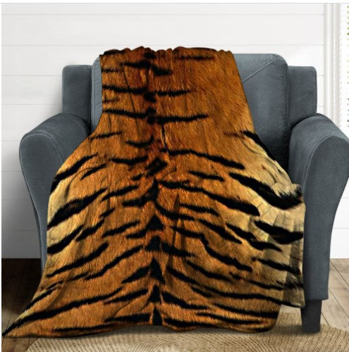 Tiger Flannel Throw Blanket
