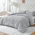 Faux Fur Queen Comforter Set