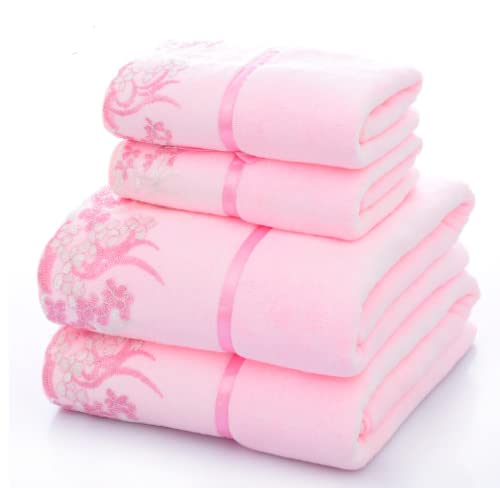 Pink Lace Towel Set