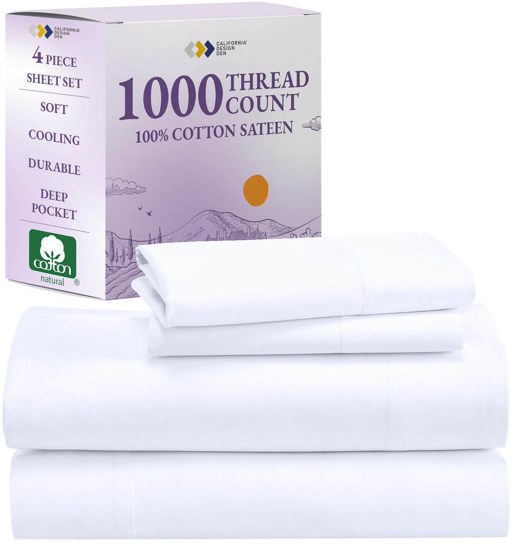 1000TC Sateen Cal King Sheet Set