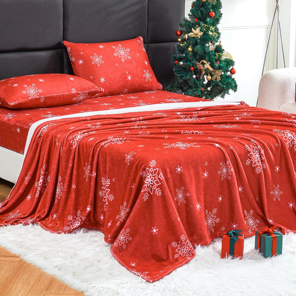 Christmas Fleece Full Sheet Set