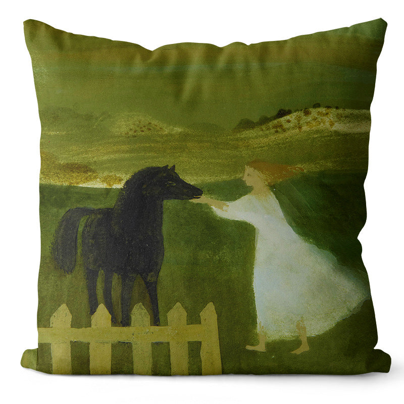 Oil Painting Pillow Cover