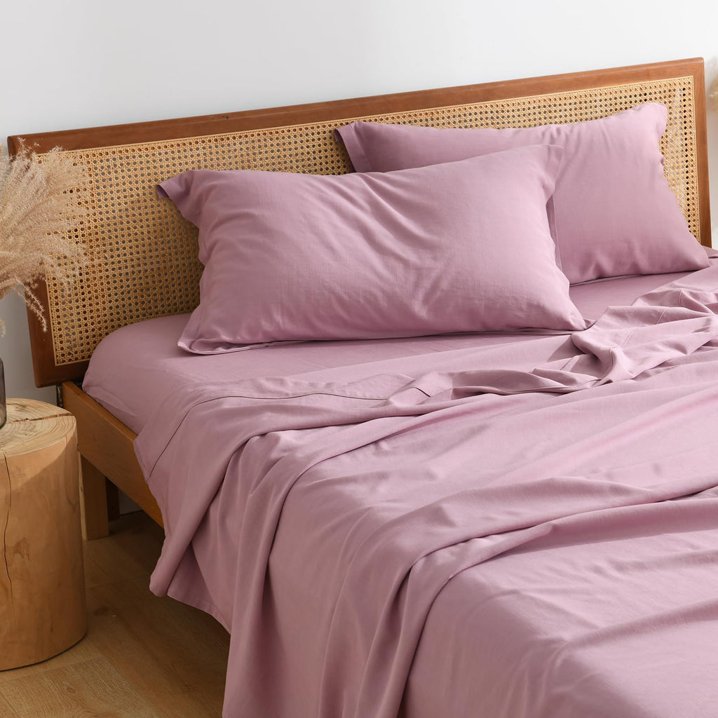 Linen-Textured Queen Sheet Set