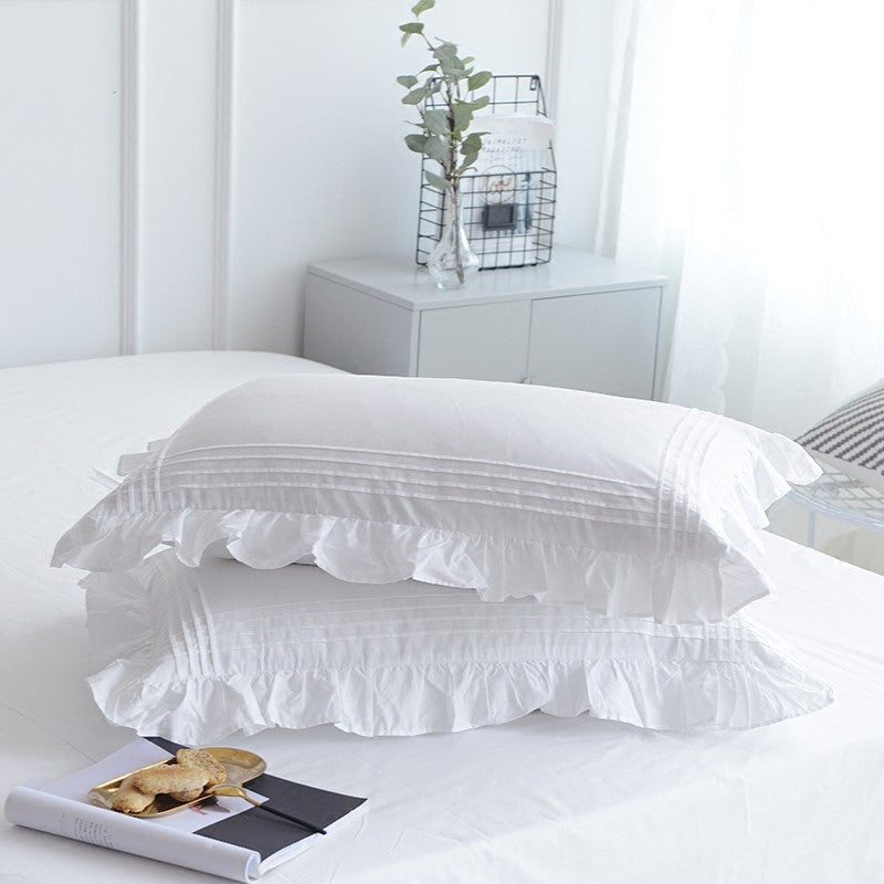 Korean Style Pure White Cotton Bed Sheet - Wholesale