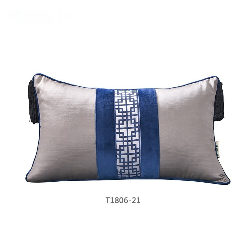 Blue Ink Painting Pillow Cover