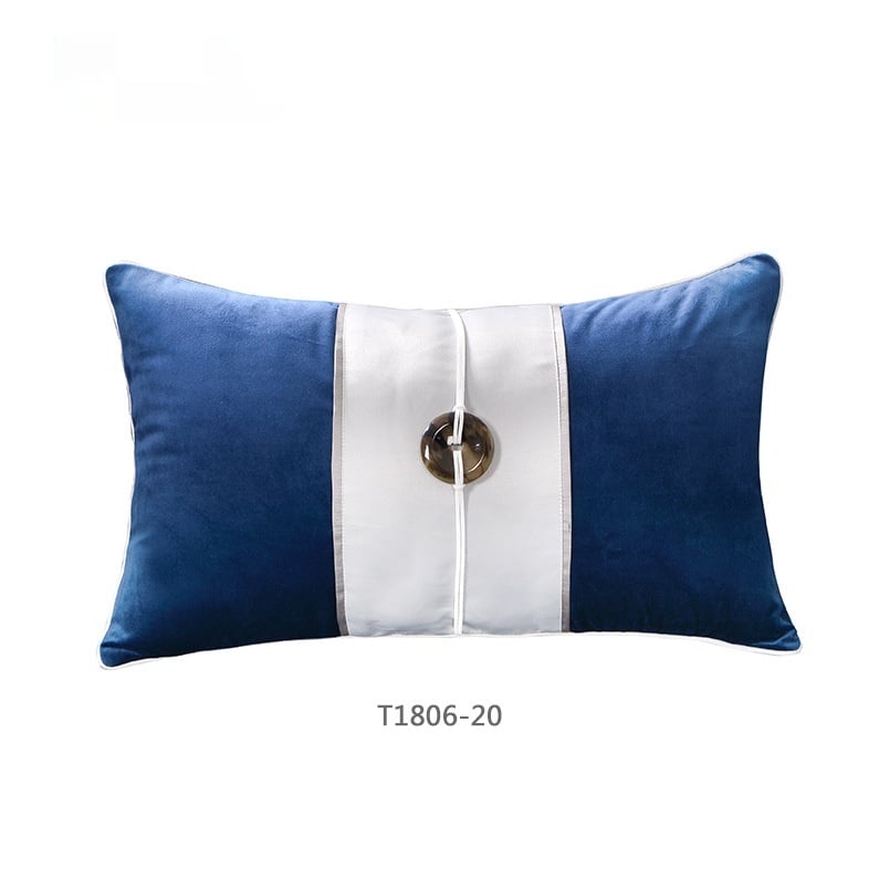 Blue Ink Painting Pillow Cover