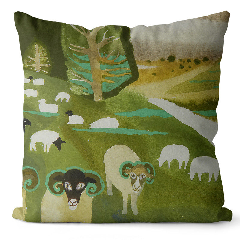 Oil Painting Pillow Cover