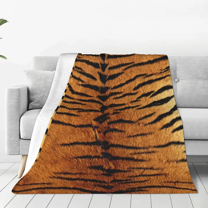 Tiger Flannel Throw Blanket