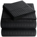 Striped Microfiber King Sheet Set