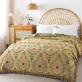 Cotton Gauze Tassel Throw Blanket