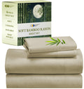 California Design Den Rayon from Bamboo Sheets King Size Cooling Rayon Sheets King Size Luxury King Size Sheets Set with Fitted Deep Pockets Beige King Sheet Set - Beige