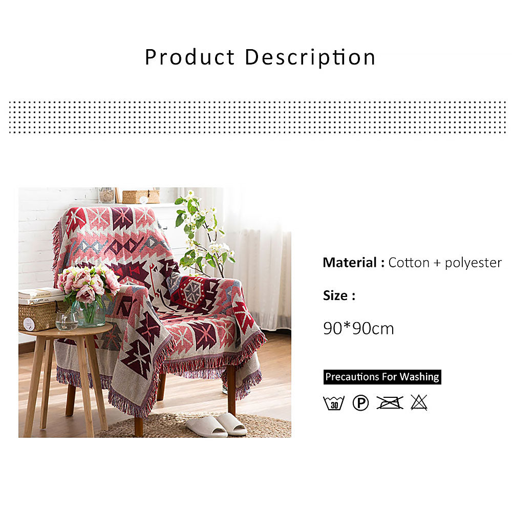 Nordic Knitted Throw Blanket
