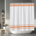 Orange Striped Shower Curtain