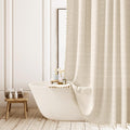 Boho Striped Shower Curtain