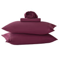 Fuchsia Twin Size Sheets Set-3 Piece Microfiber Bedsheets-Deep Pocket Fitted Sheet & Pillowcase Sets-Soft Cooling Single Bed Sheet