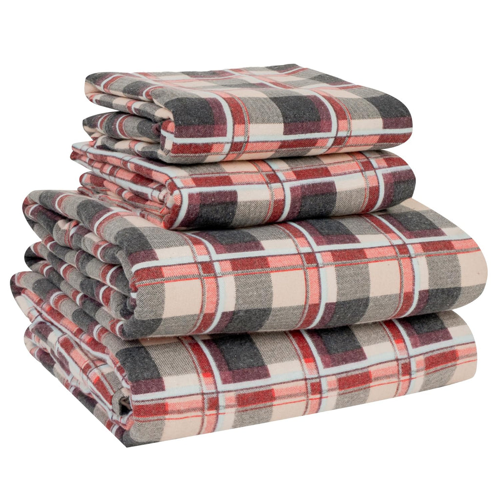 Cotton Flannel Twin Sheet Set