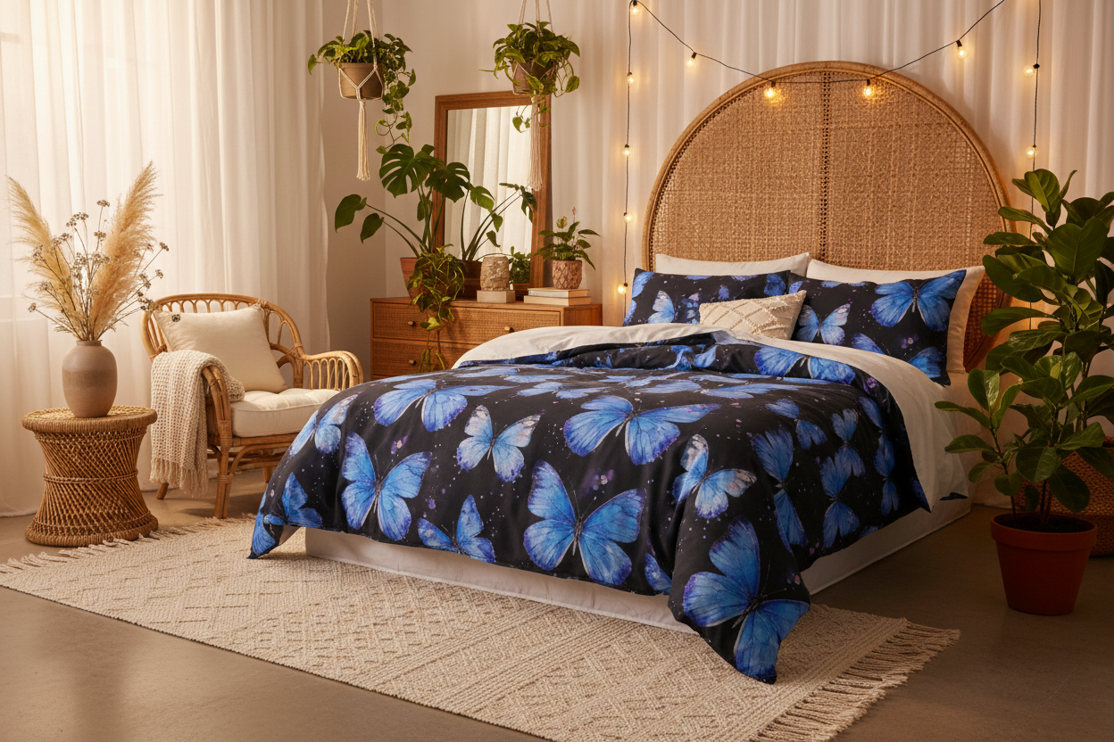 Butterfly Duvet - Boho Bedroom