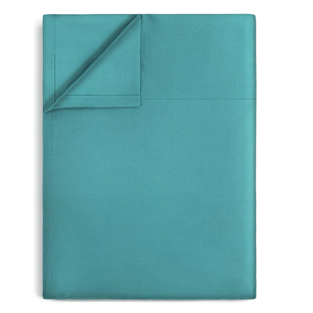 Lirex Queen Size Flat Sheet Only，Ultra Soft & Breathable Brushed 1800 Microfiber，Hotel Quality Green Flat Sheet Sold Separately，Top Sheet for Bed (Green Queen)