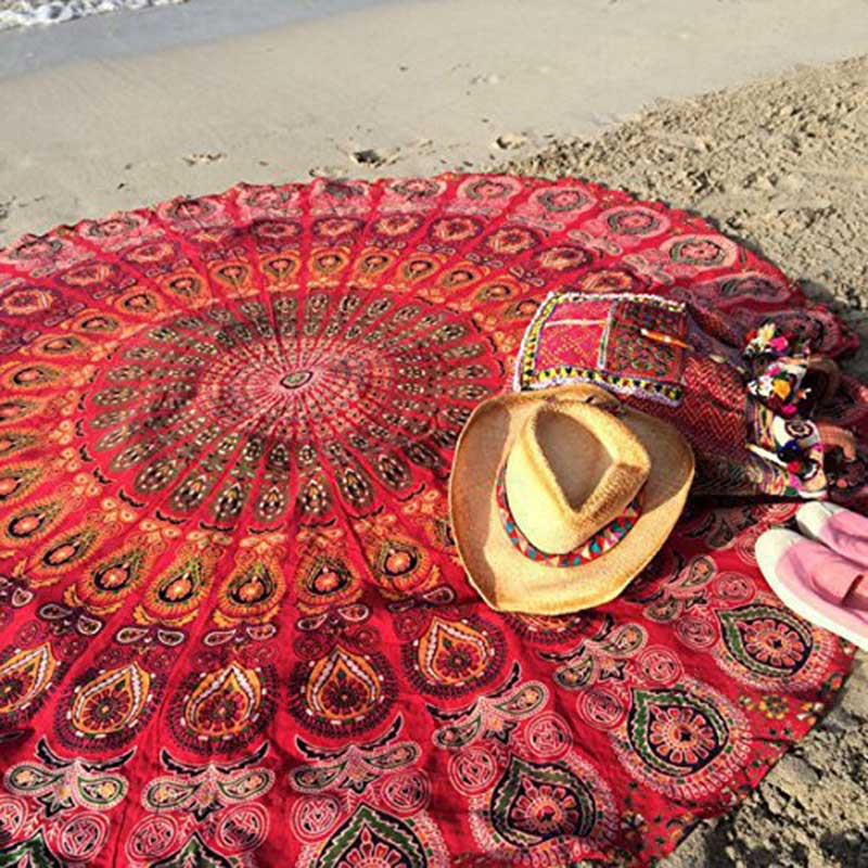 Mandala Beach Throw Blanket