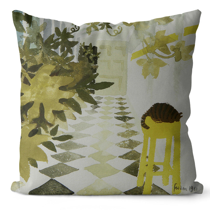 Oil Painting Pillow Cover