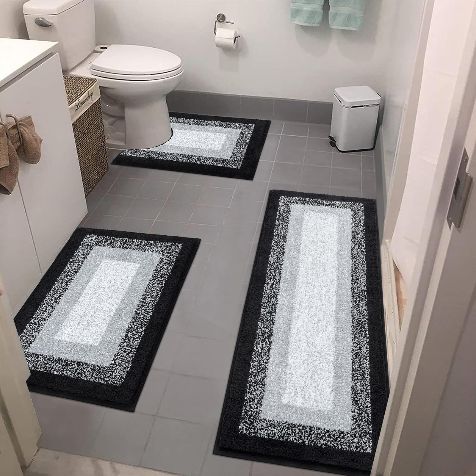 Shaggy Bath Rug Set