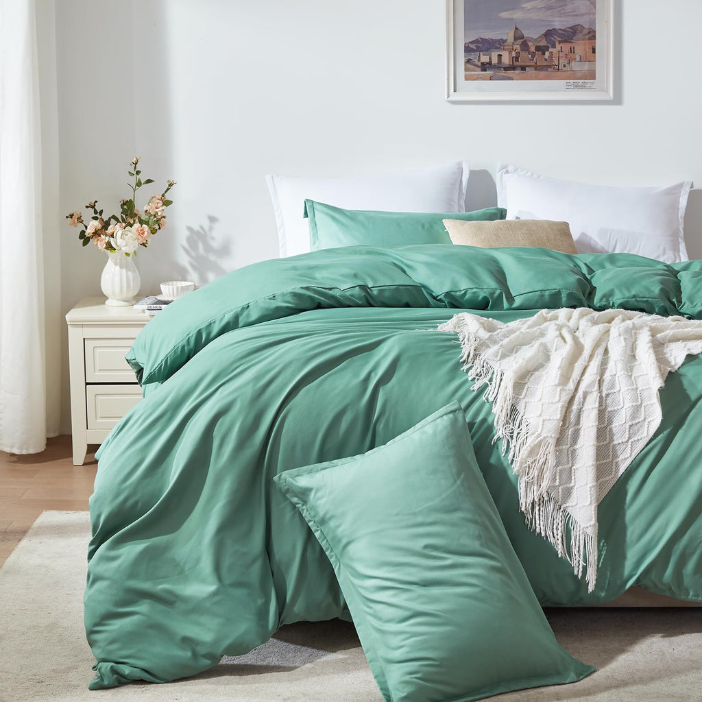Basil Green Duvet Cover Set