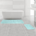 Aqua Chenille Bath Mats