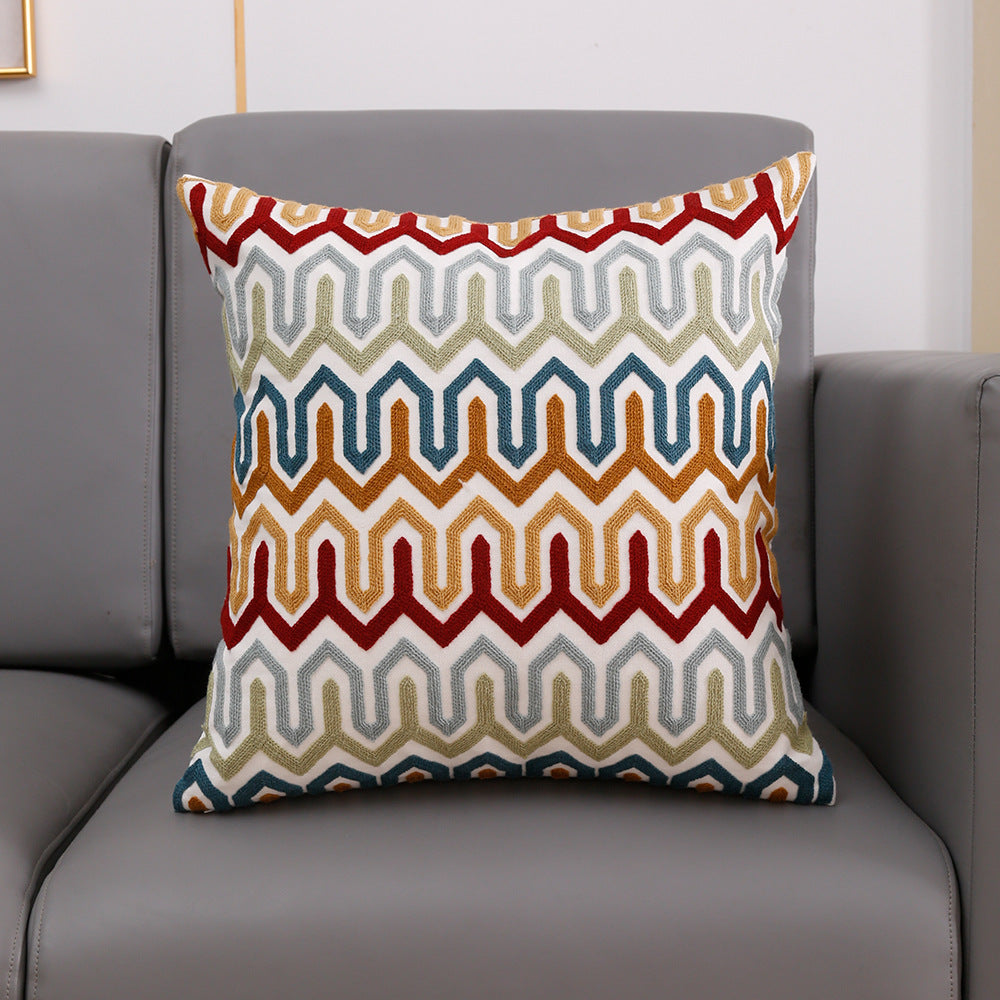 Embroidered Pillow Cover