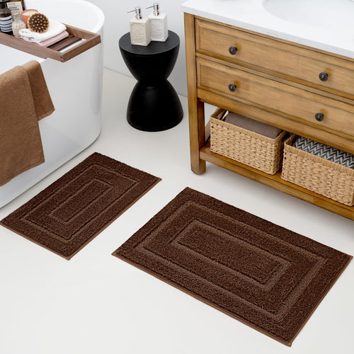 Brown Bath Rug Set