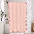 Scalloped Pink Shower Curtain
