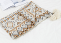 Boho Jacquard Tassel Throw
