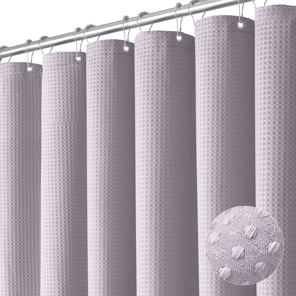 Lavender Waffle Shower Curtain