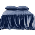 Luxury Satin Sheet Set | 4-Piece | Silky Soft | Deep Pocket | Navy Blue
