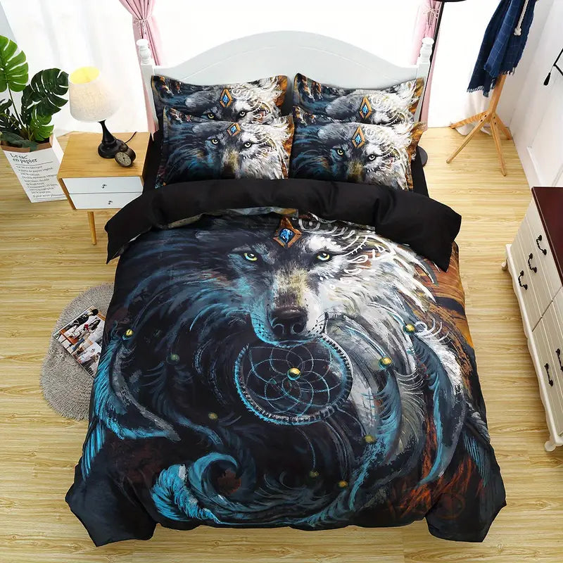 Wolf Pattern Duvet Cover Set