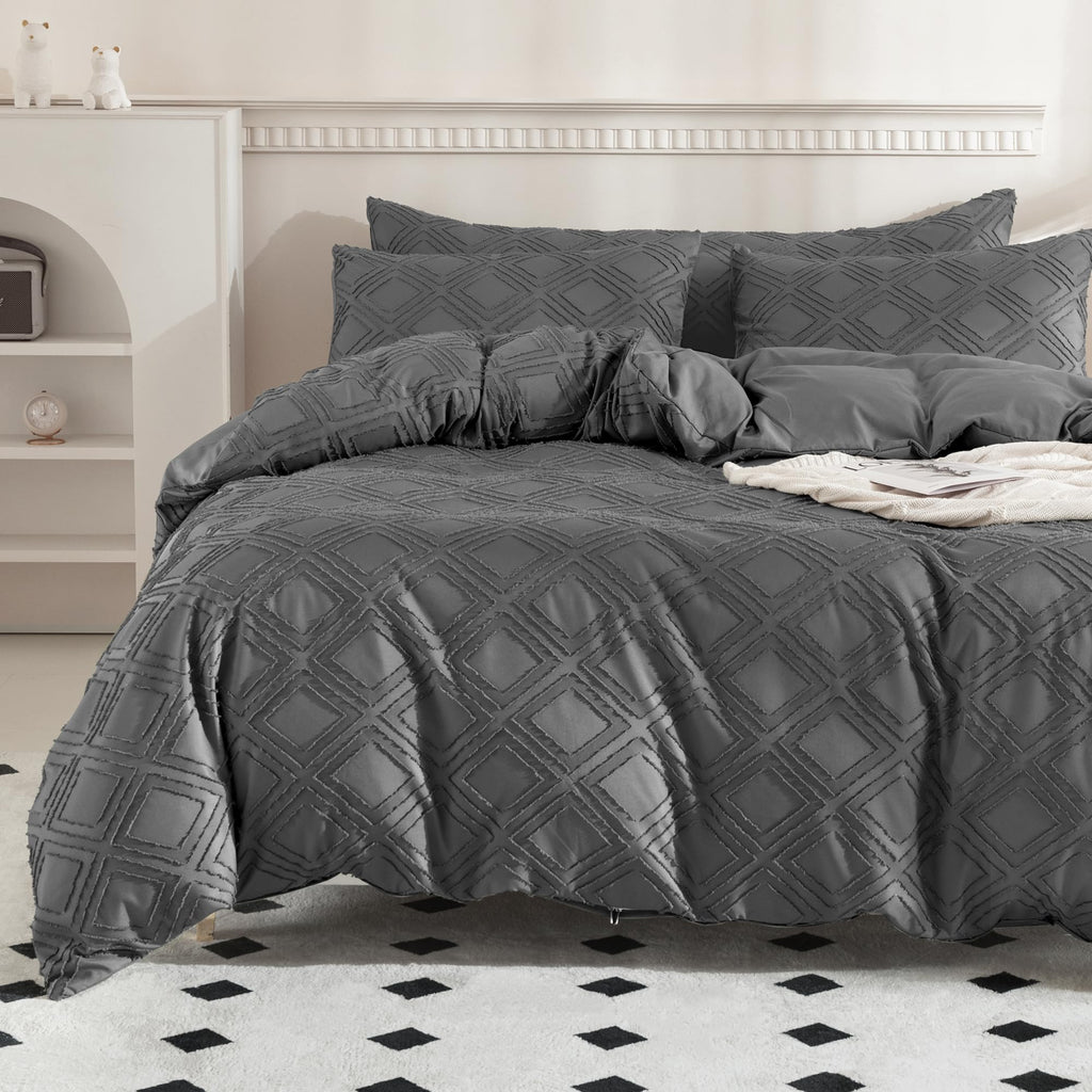 Tufted Boho Duvet Cover Set