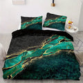 Green Marble Duvet Cover Set