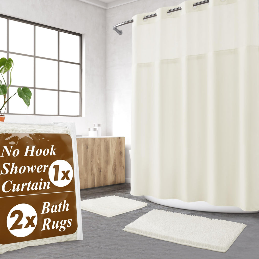 Shower Curtain & Rug Set