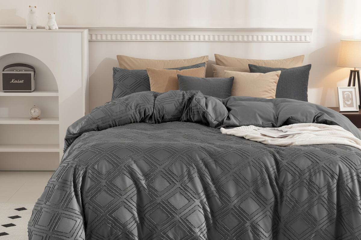 Tufted Boho Duvet Cover Set - Guest Bedroom