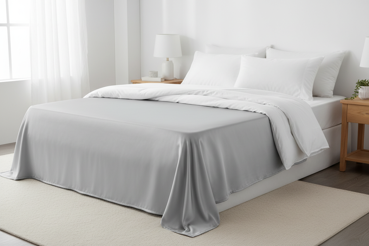 Solid Fitted Sheet - Light Grey