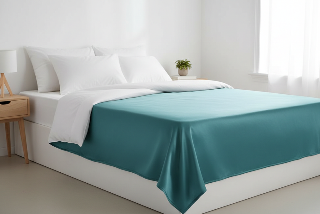 Solid Fitted Sheet - Blue Green Teal